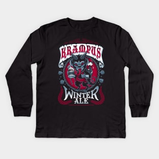 Krampus Winter Ale - Goth Horror Beer Kids Long Sleeve T-Shirt